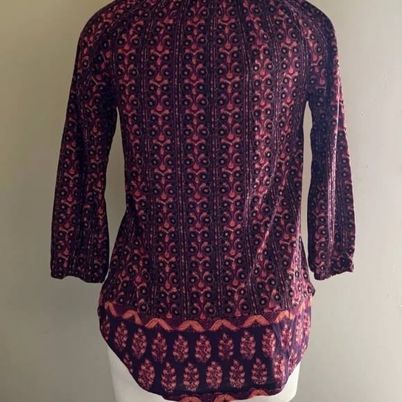 New with Tag Women’s Lucky Brand Paisley Blouse Hot Deal - Picture 8 of 12